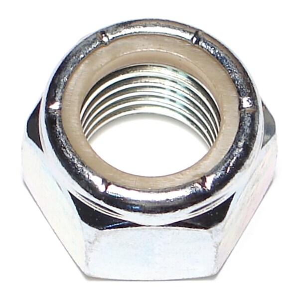 Midwest Fastener Nylon Insert Lock Nut, 1"-8, Steel, Grade 2, Zinc Plated, 10 PK 03657 - main
